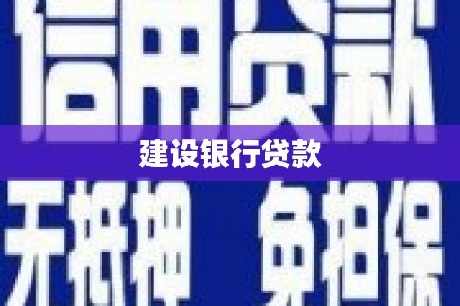 沅陵建设银行贷款
