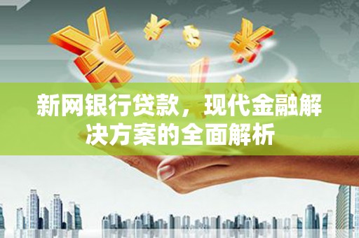 沅陵新网银行贷款，现代金融解决方案的全面解析