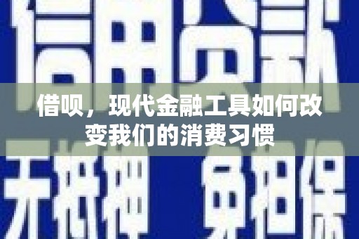 沅陵借呗，现代金融工具如何改变我们的消费习惯