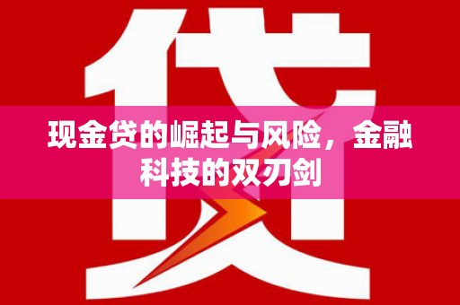 沅陵现金贷的崛起与风险，金融科技的双刃剑