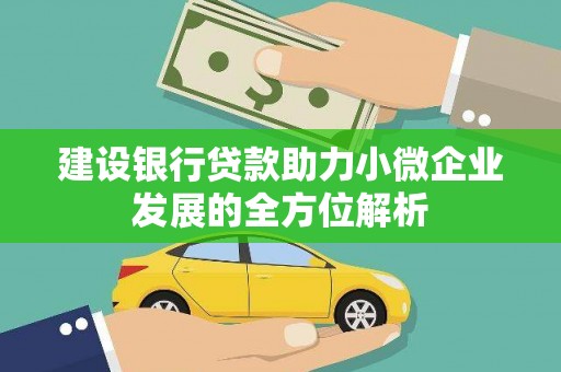 沅陵建设银行贷款助力小微企业发展的全方位解析