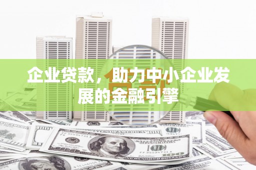 沅陵企业贷款，助力中小企业发展的金融引擎