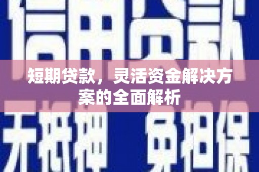 沅陵短期贷款，灵活资金解决方案的全面解析