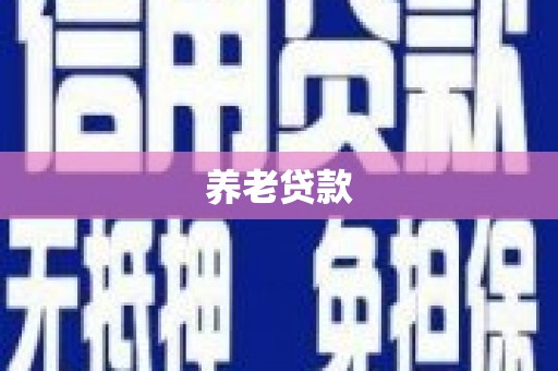 沅陵养老贷款